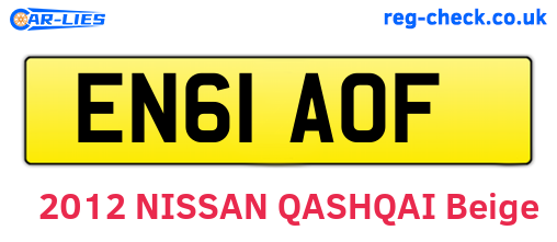 EN61AOF are the vehicle registration plates.