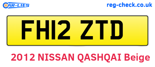 FH12ZTD are the vehicle registration plates.