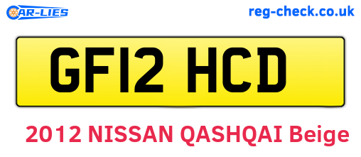 GF12HCD are the vehicle registration plates.