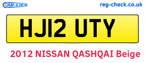 HJ12UTY are the vehicle registration plates.