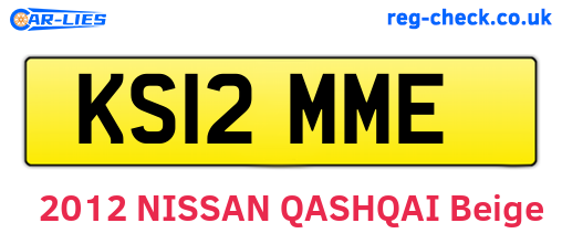 KS12MME are the vehicle registration plates.