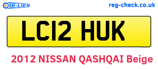 LC12HUK are the vehicle registration plates.
