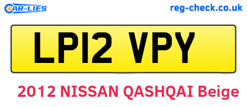 LP12VPY are the vehicle registration plates.