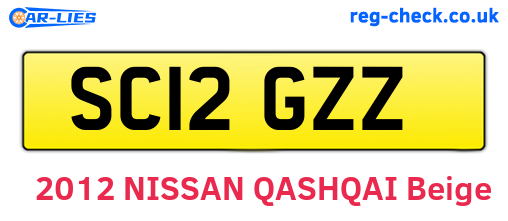 SC12GZZ are the vehicle registration plates.