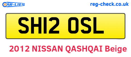 SH12OSL are the vehicle registration plates.