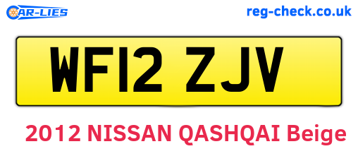 WF12ZJV are the vehicle registration plates.