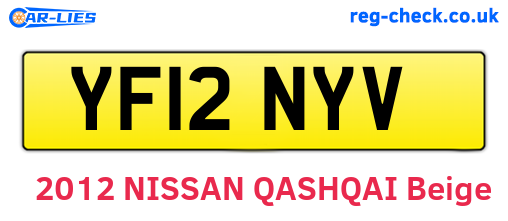 YF12NYV are the vehicle registration plates.