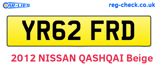 YR62FRD are the vehicle registration plates.