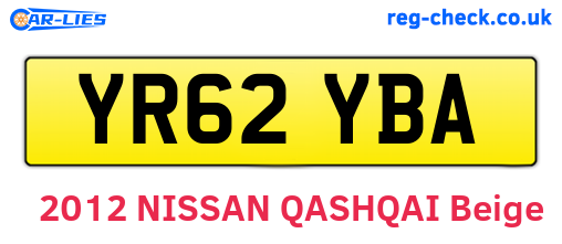 YR62YBA are the vehicle registration plates.