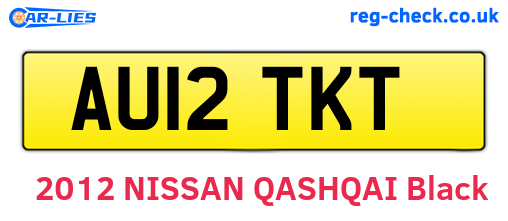 AU12TKT are the vehicle registration plates.