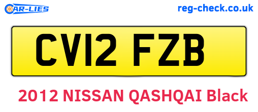 CV12FZB are the vehicle registration plates.