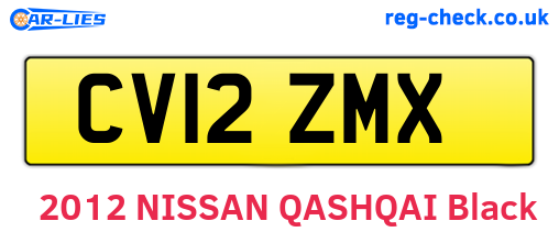 CV12ZMX are the vehicle registration plates.
