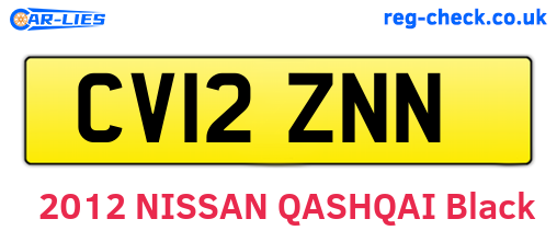 CV12ZNN are the vehicle registration plates.