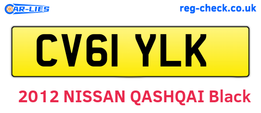 CV61YLK are the vehicle registration plates.