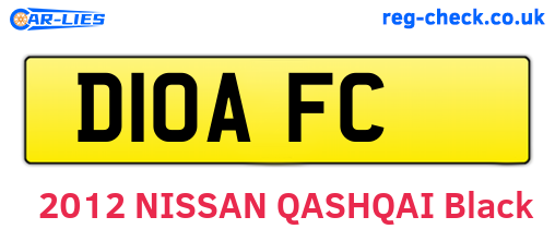 D10AFC are the vehicle registration plates.