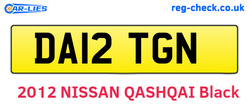 DA12TGN are the vehicle registration plates.