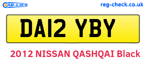 DA12YBY are the vehicle registration plates.