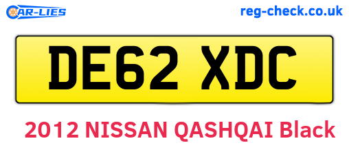 DE62XDC are the vehicle registration plates.