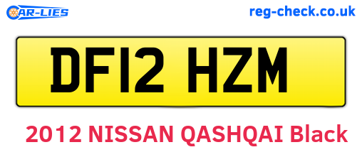 DF12HZM are the vehicle registration plates.
