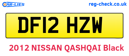 DF12HZW are the vehicle registration plates.