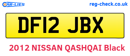 DF12JBX are the vehicle registration plates.