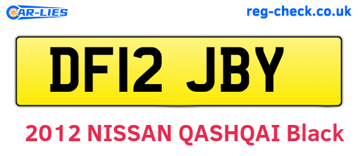 DF12JBY are the vehicle registration plates.