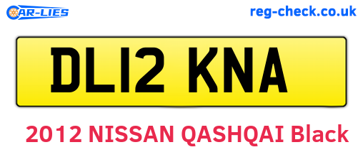 DL12KNA are the vehicle registration plates.