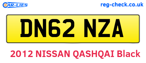 DN62NZA are the vehicle registration plates.
