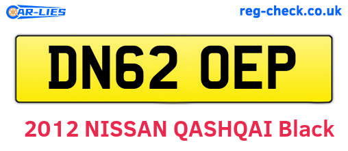 DN62OEP are the vehicle registration plates.