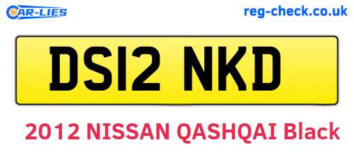 DS12NKD are the vehicle registration plates.