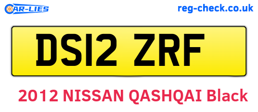 DS12ZRF are the vehicle registration plates.