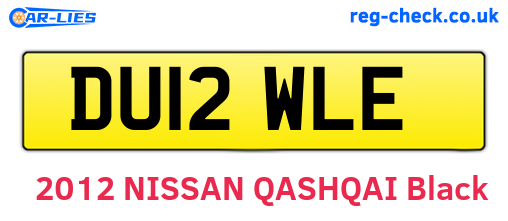 DU12WLE are the vehicle registration plates.
