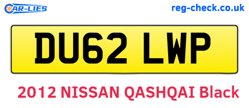DU62LWP are the vehicle registration plates.