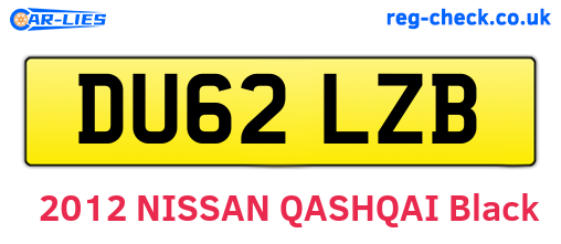 DU62LZB are the vehicle registration plates.