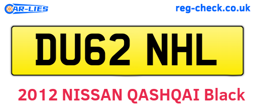 DU62NHL are the vehicle registration plates.