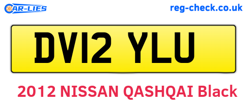 DV12YLU are the vehicle registration plates.