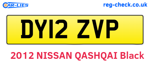DY12ZVP are the vehicle registration plates.
