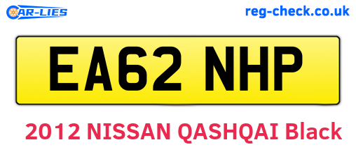 EA62NHP are the vehicle registration plates.
