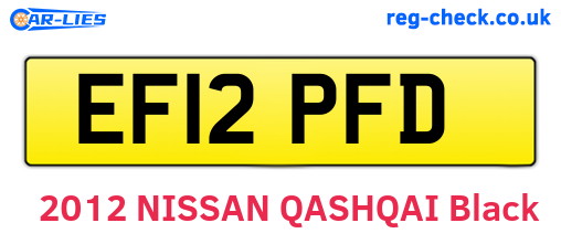 EF12PFD are the vehicle registration plates.