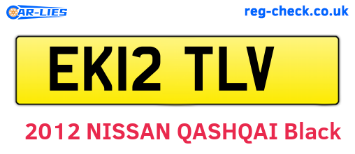 EK12TLV are the vehicle registration plates.