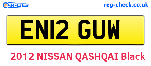 EN12GUW are the vehicle registration plates.