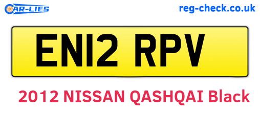 EN12RPV are the vehicle registration plates.