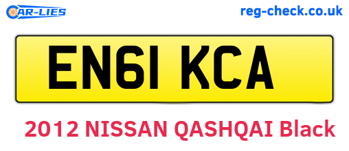 EN61KCA are the vehicle registration plates.
