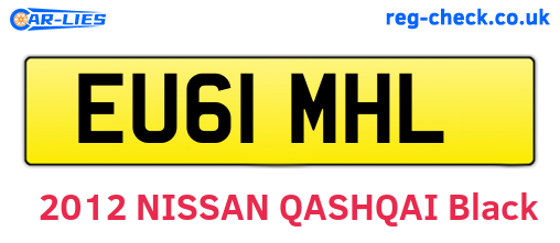 EU61MHL are the vehicle registration plates.