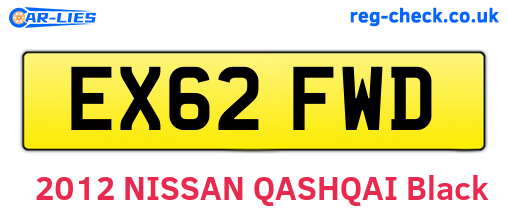 EX62FWD are the vehicle registration plates.