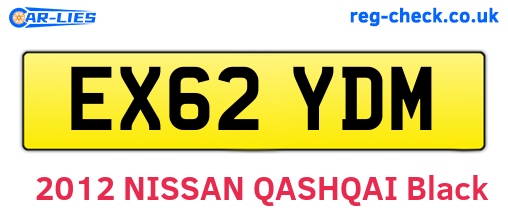 EX62YDM are the vehicle registration plates.
