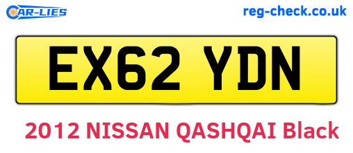 EX62YDN are the vehicle registration plates.
