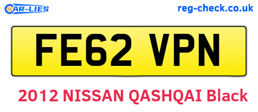 FE62VPN are the vehicle registration plates.