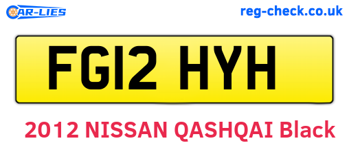 FG12HYH are the vehicle registration plates.