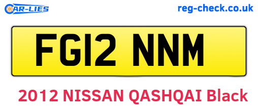 FG12NNM are the vehicle registration plates.